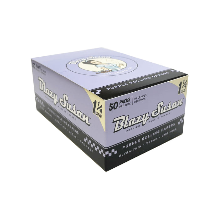 Blazy Susan Purple 1-1/4″ Rolling Papers 50ct