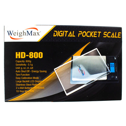 WeighMax Digital Pocket Scale HD-800 (800gx0.1g)