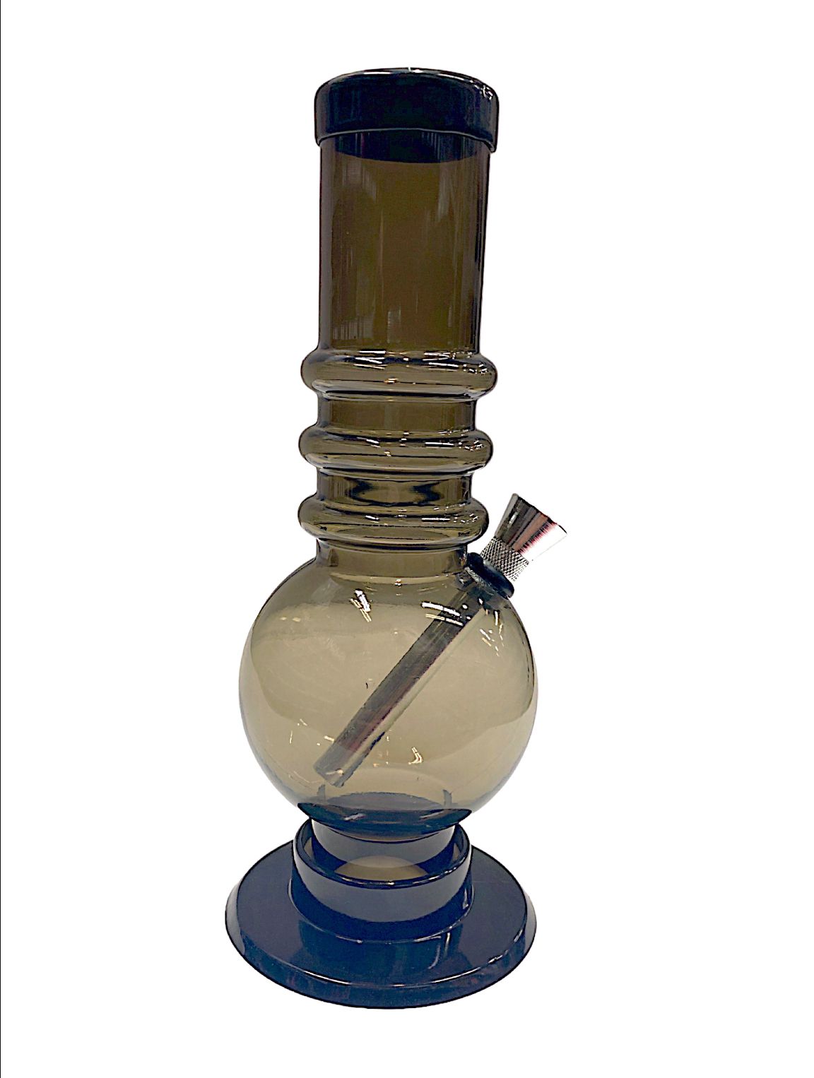 8" Swirl Single Bubble Acrylic Water Pipe (Assorted Colors)