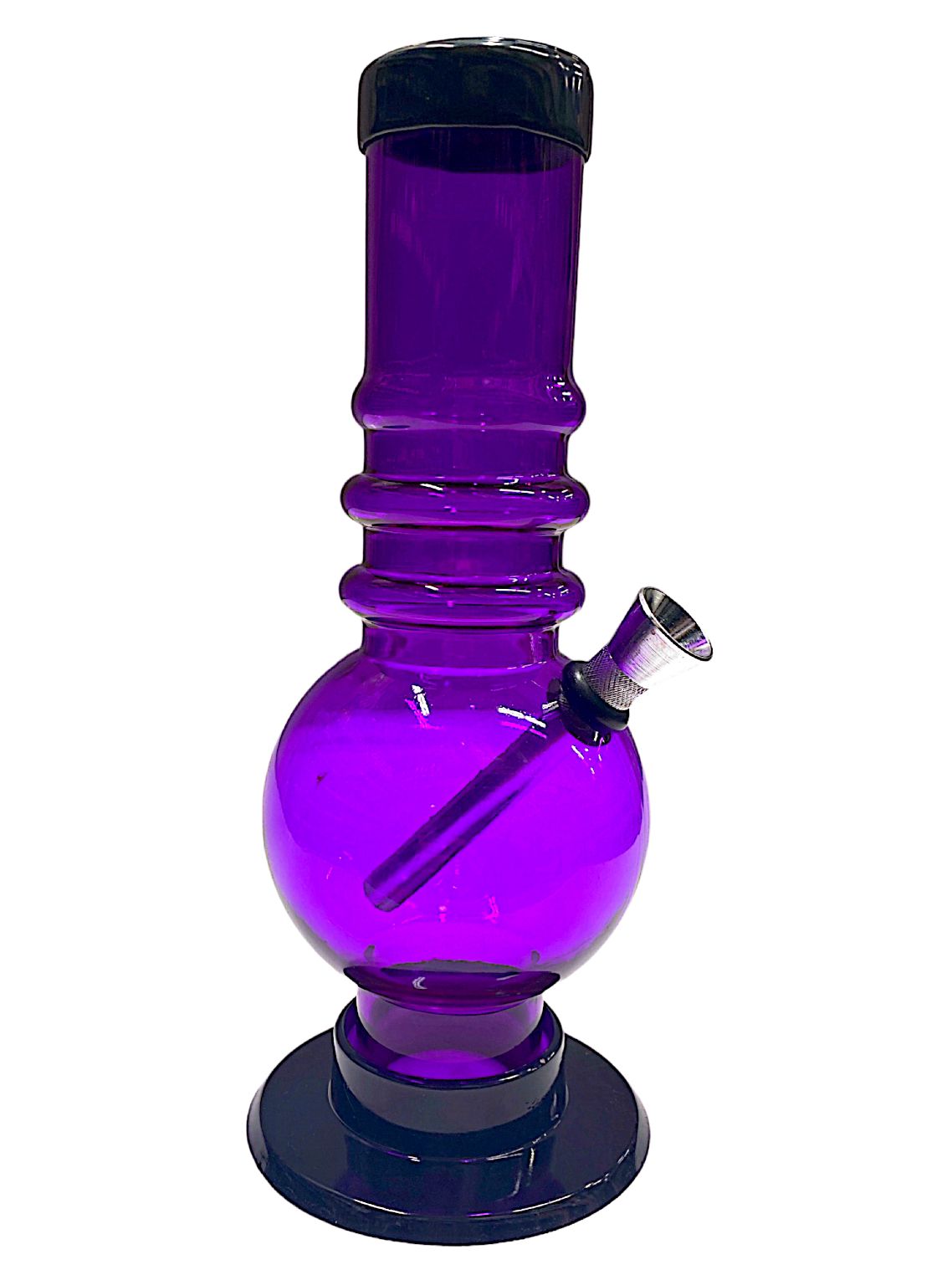 8" Swirl Single Bubble Acrylic Water Pipe (Assorted Colors)