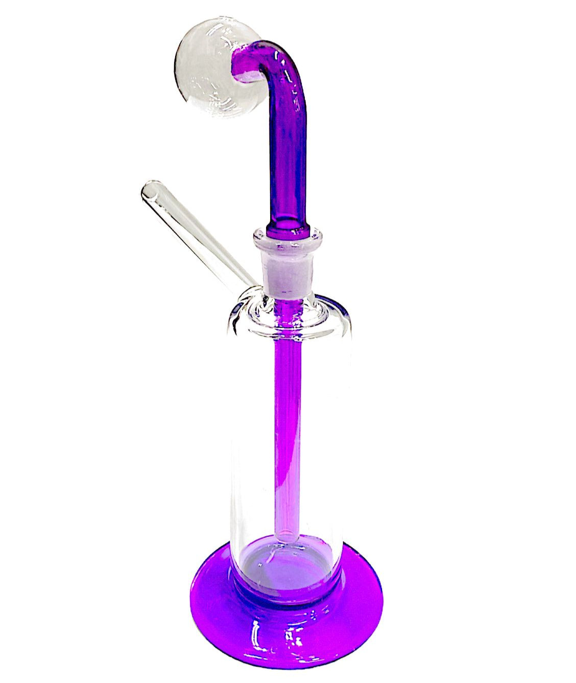 G/G 14mm Colored Base and Stem Cylinder OB Water Pipe (Assorted Colors)