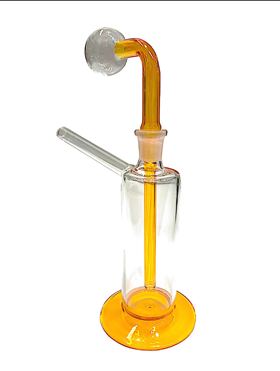 G/G 14mm Colored Base and Stem Cylinder OB Water Pipe (Assorted Colors)