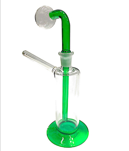 G/G 14mm Colored Base and Stem Cylinder OB Water Pipe (Assorted Colors)