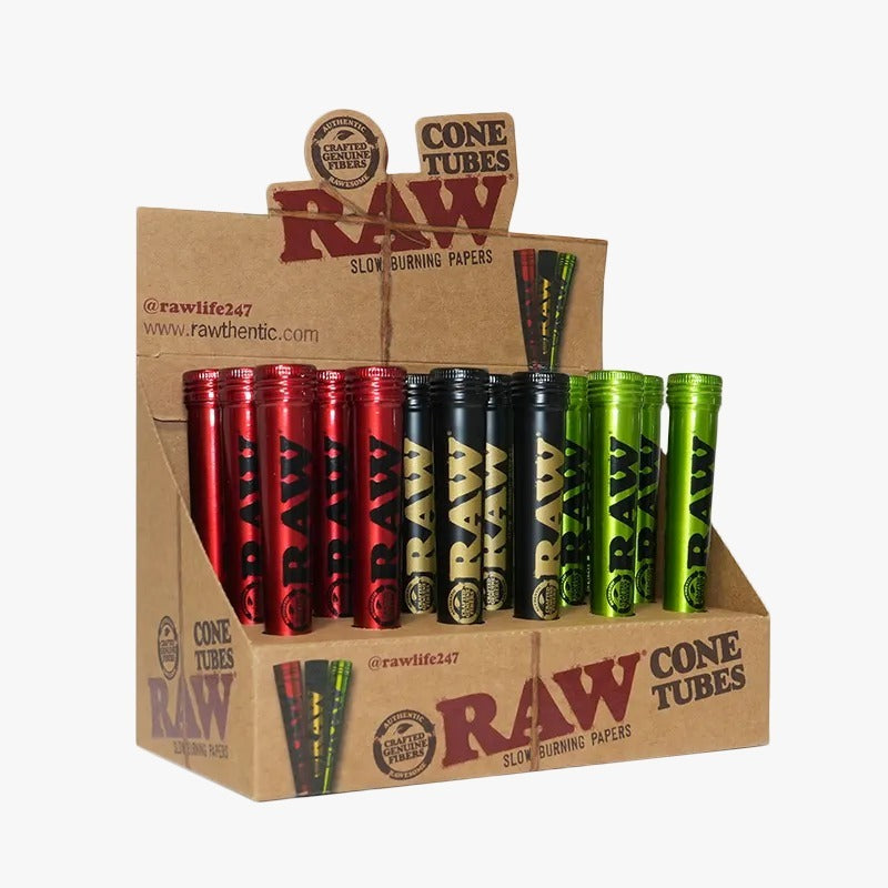 RAW Aluminum Tubes w/ Cork Seal 18ct Display