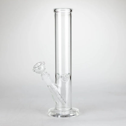 12" Clear 5mm Glass on Glass Water Pipe Straight