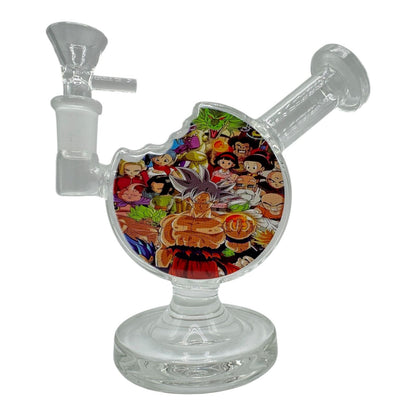  6" Cookie Bite Glass Water Pipe