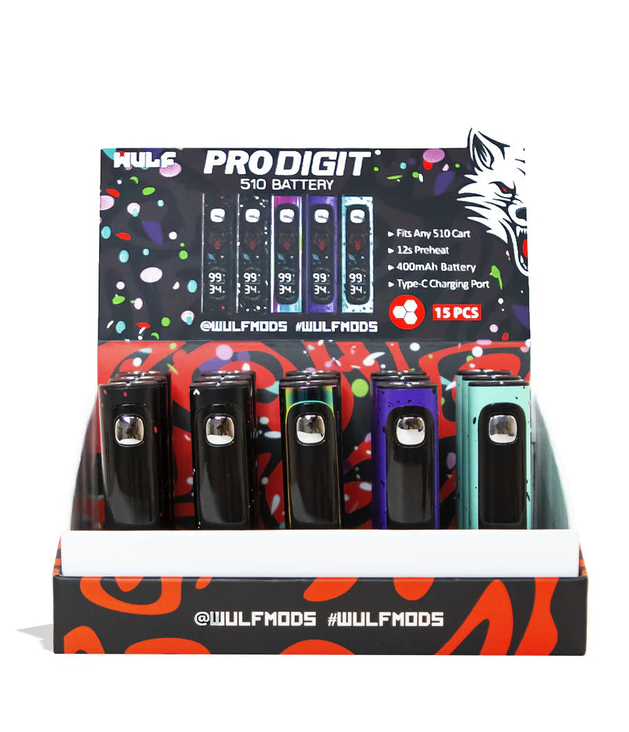 Wulf Pro Digit 510 Variable Voltage Battery 15pcs/Dis