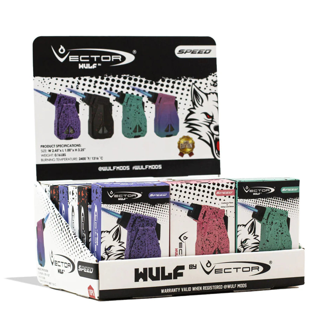 Wulf Vector Speed Torch - 18pcs Display