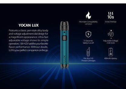 Yocan LUX 510 Threaded Vape Pen Battery - 20pcs Per Display