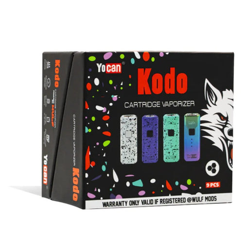 Yocan Kodo Cartridge Vaporizer 400mAh Battery By Wulf Mods (Display of 9) - Assorted Colors