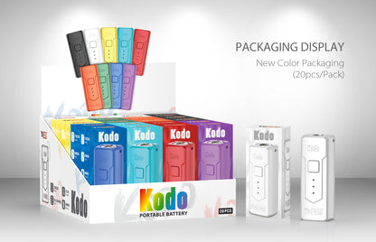 Yocan Kodo New Colors 510 Box Mod Portable Battery 400mAh - 20pc Display