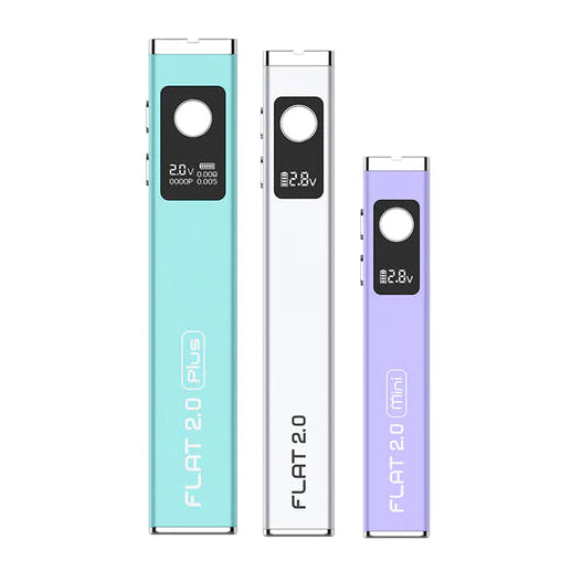 Yocan Flat Mini 2.0 400mah Adjustable Voltage 510 Battery 12pc Display