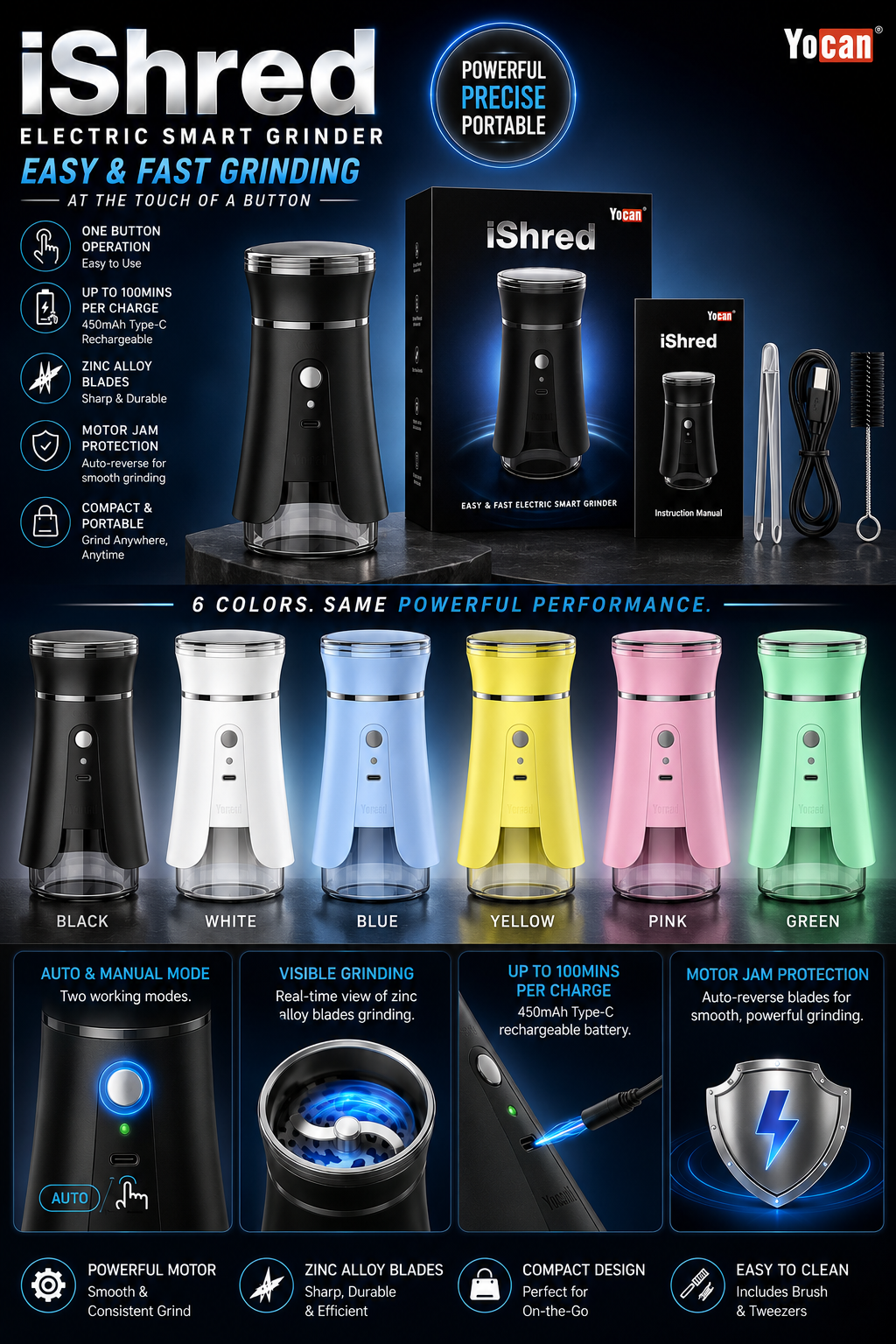Yocan iShred Electric Smart Grinder