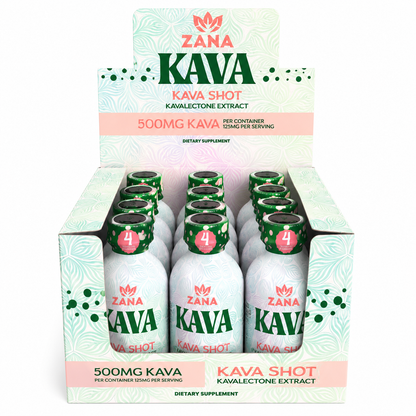 Zana 500mg Kava Liquid Shots 2.0floz 12pcs/Display