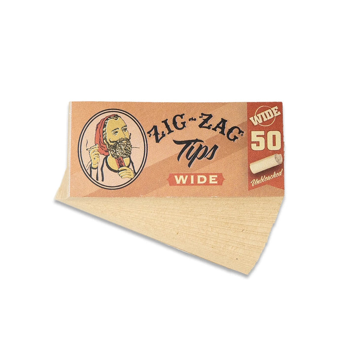 Zig-Zag Unbleached Wide Tips 50 pack