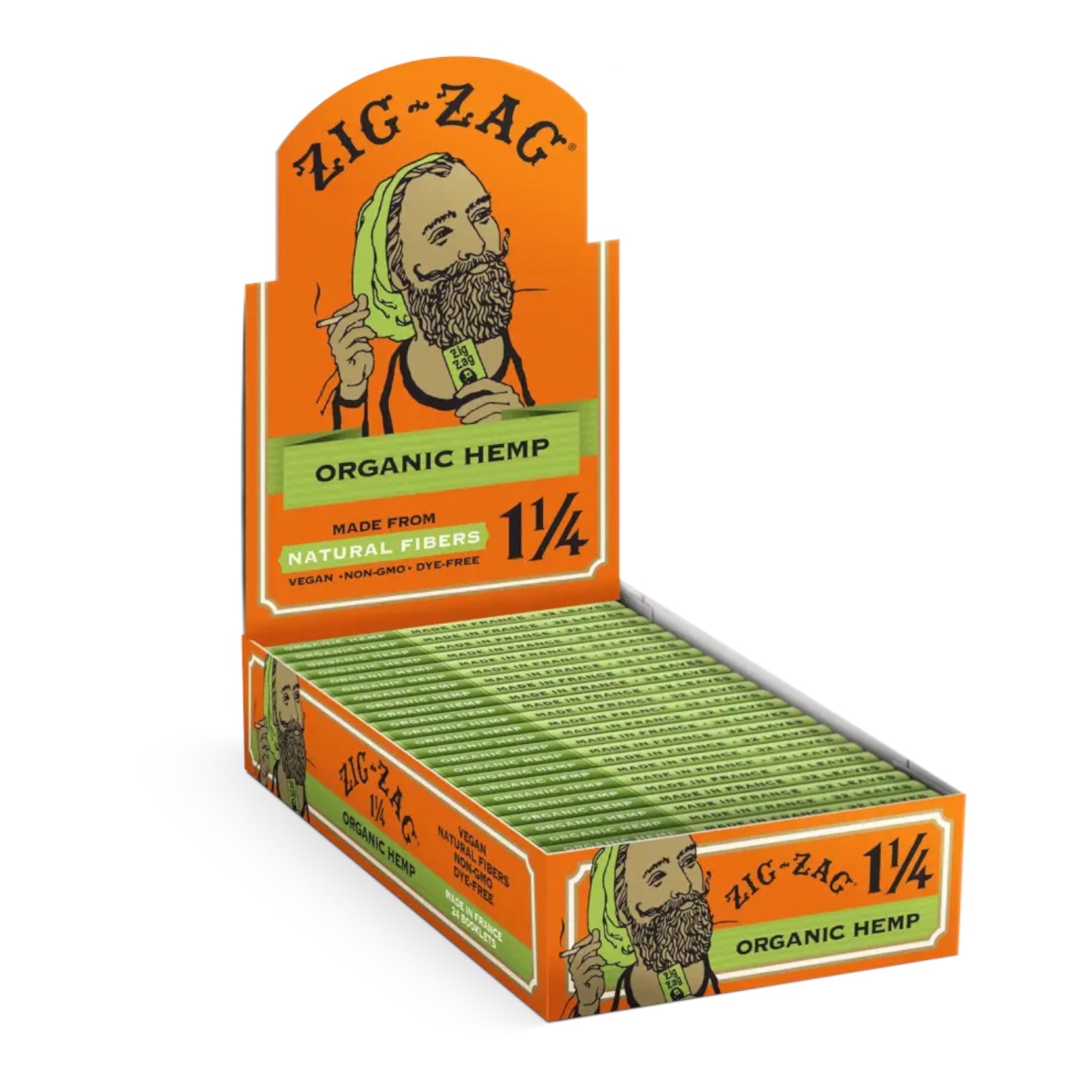 Zig-Zag Organic Hemp 1 1/4 Size Paper - 24ct./Display