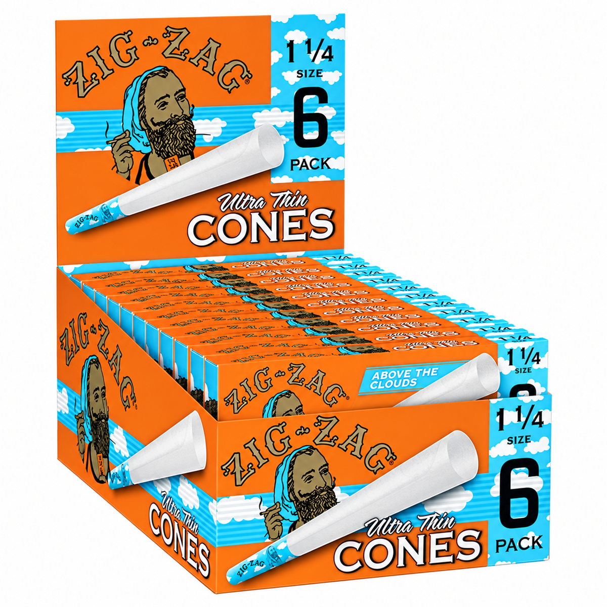 Zig Zag Above the Clouds Cones 11/4 6/pk I Colored Tips I 24ct I 24Dis/Cs