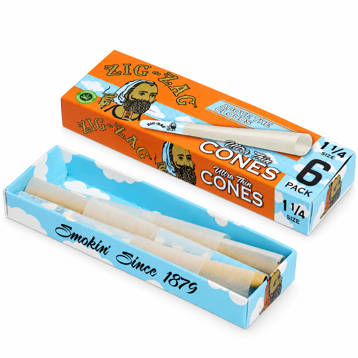 Zig Zag Above the Clouds Cones 11/4 6/pk I Colored Tips I 24ct I 24Dis/Cs