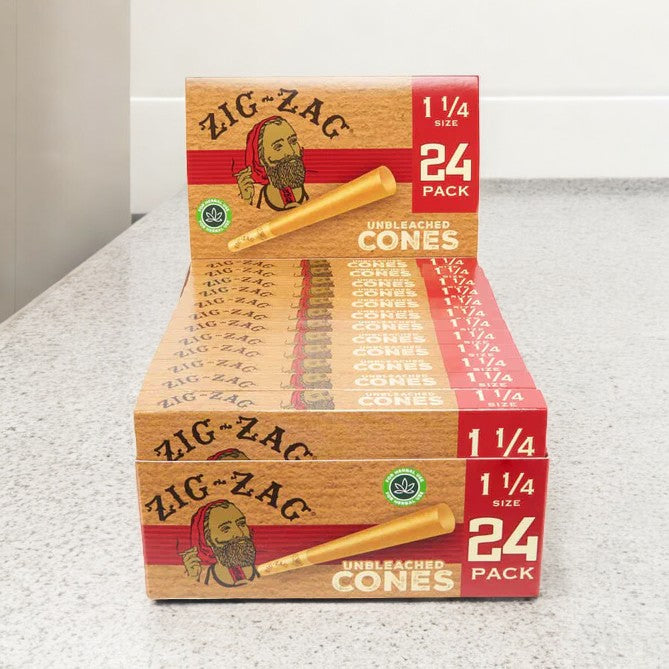 Zig Zag Unbleached Cones 24 Pack 