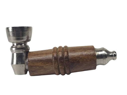3" Wooden Sleeve Metal Hand Pipe