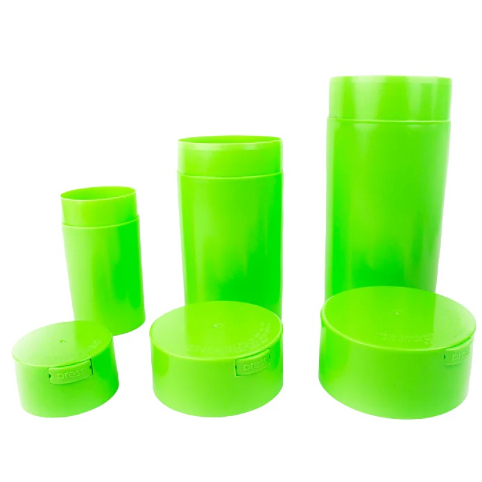 Acrylic Air Tight XL 3 in 1 Jar - Solid Color Lid and Bottom