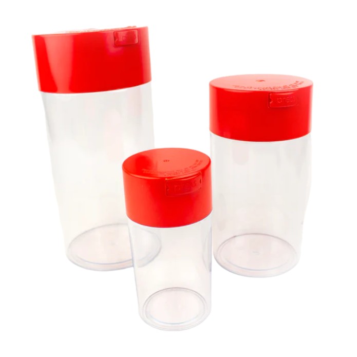 Acrylic Air Tight 3 in 1 Jar- 83oz Size, 42oz Size, 19oz Size Clear Body Colored Lid