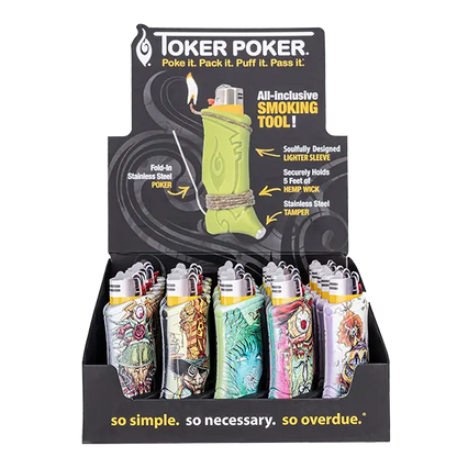 Toker Poker - Lighter Sleeves Display - Alice In Wonderland (Display of 25)