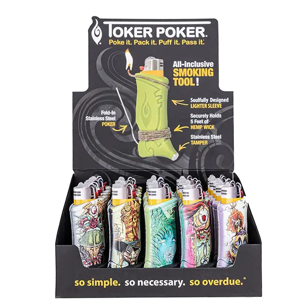 Toker Poker - Lighter Sleeves Display - Alice In Wonderland (Display of 25)