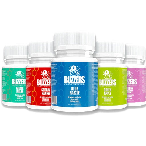 "Buzzers" 50mg - 10ct Bottle 6Btls/Dis I 30 Display