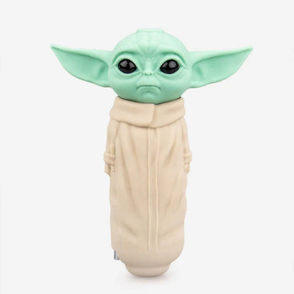 4" Baby Yoda Silicone Hand Pipe With Glass Bowl (TX652) - Assorted Colors
