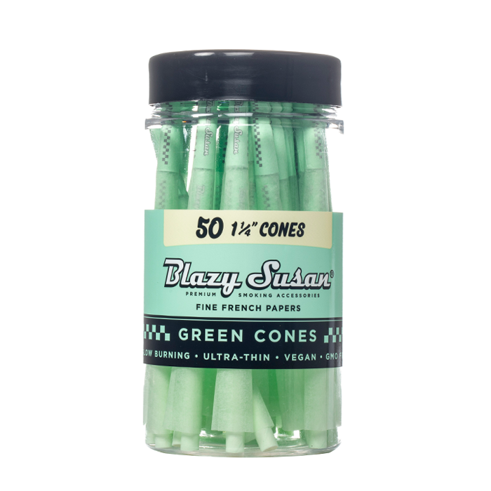 Blazy Susan 1 1/4 Cones 50ct Jar - Green
