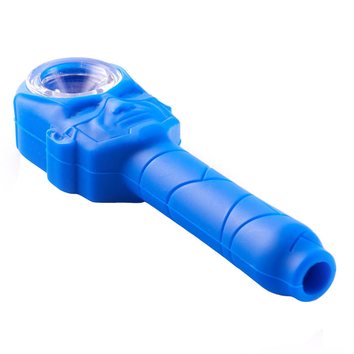 Silicone Captain A Hand Pipe with Glass Bowl
