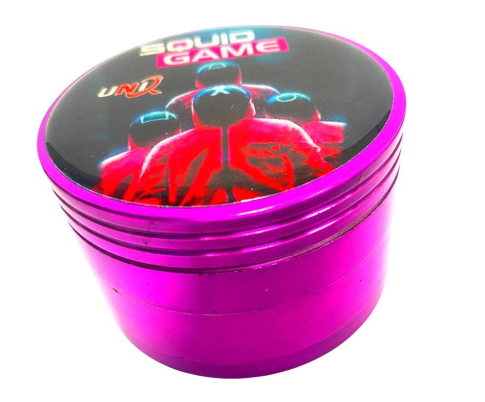 Aluminum 4 Part Squid Game 63mm Grinder - Assorted Colors