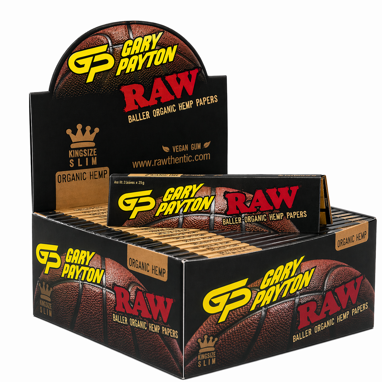 RAW Collab Gary Payton Baller Organic Hemp King Size Slim Paper