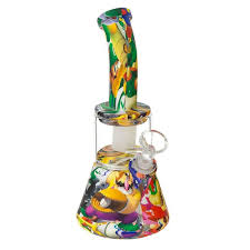9" Beaker Perc Silicone & Glass Water Pipe