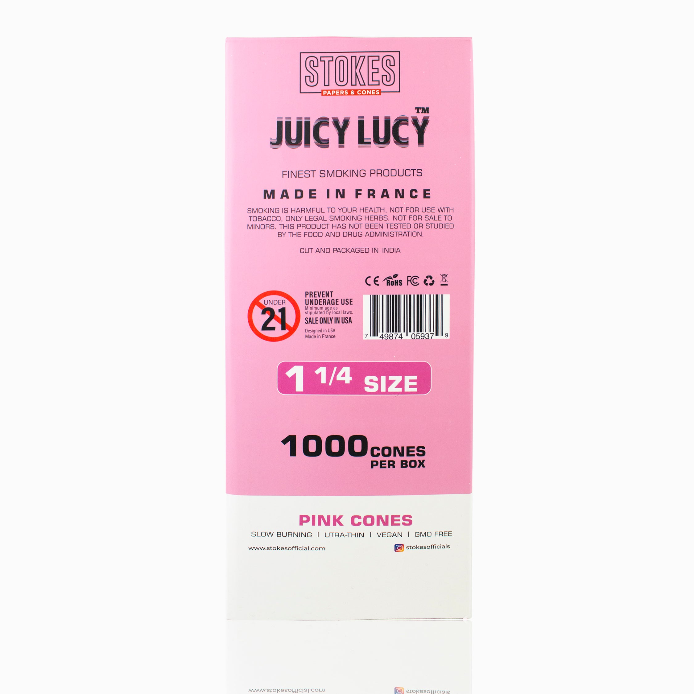 Juicy Lucy Bulk 1 1/4 Pink Cones (1000per box)