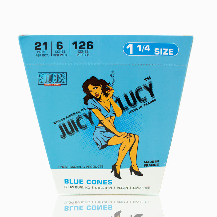 Juicy Lucy 1 1/4 Blue Cones (6per pack/21packs per box)