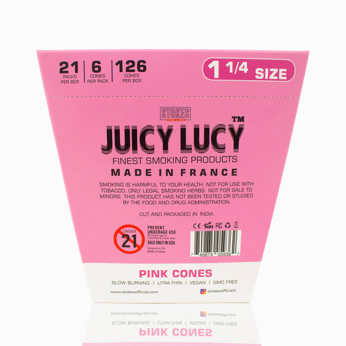 Juicy Lucy 1 1/4 Pink Cones (6per pack/21packs per box)
