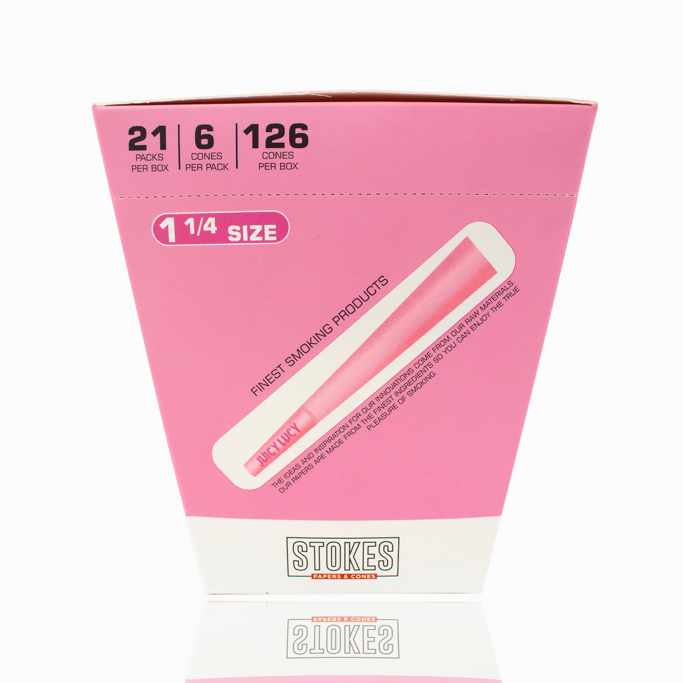 Juicy Lucy 1 1/4 Pink Cones (6per pack/21packs per box)