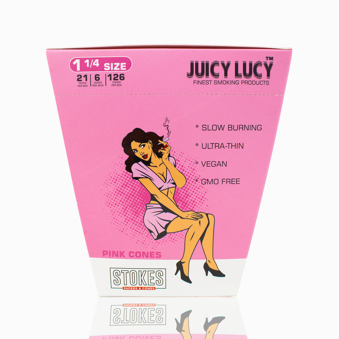 Juicy Lucy 1 1/4 Pink Cones (6per pack/21packs per box)