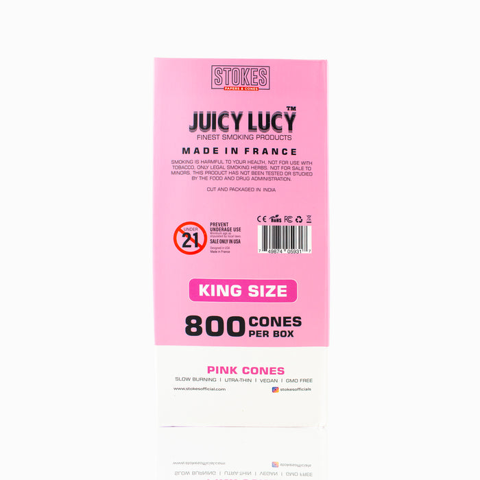 Juicy Lucy Bulk King Size Pink Cones (800per box)