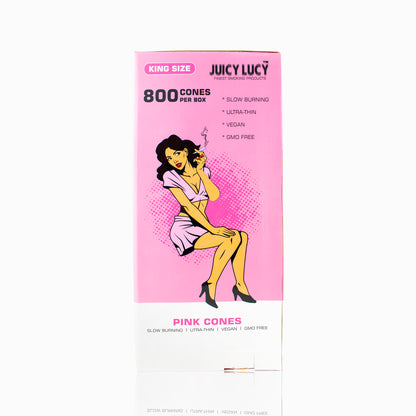Juicy Lucy Bulk King Size Pink Cones (800per box)