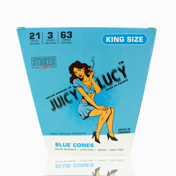Juicy Lucy King Size Blue cones (3per pack/21cones per box)