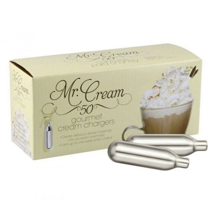 Mr. Cream Gourmet Cream Charger 50 Ct Pack