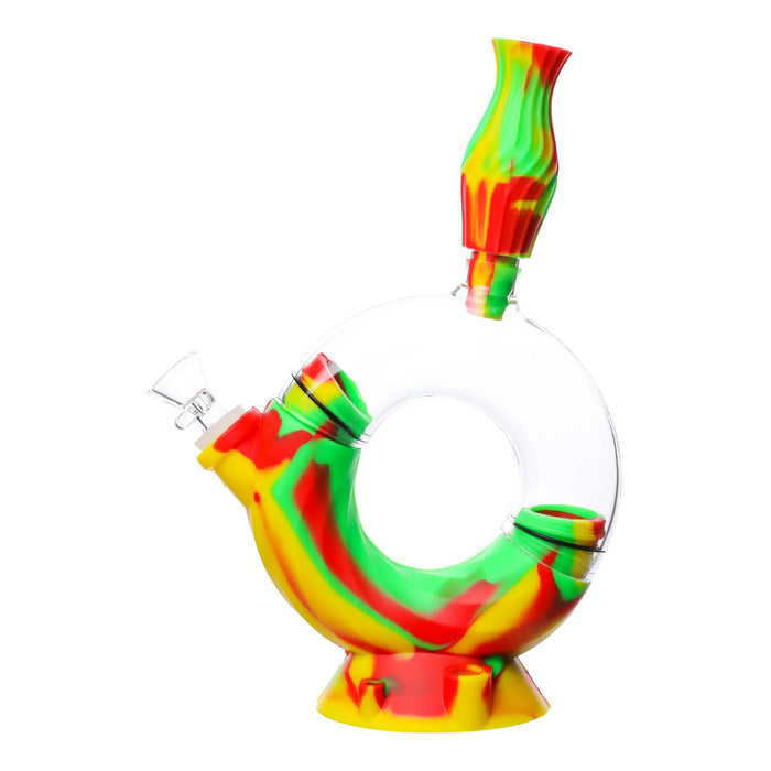 11" Silicone Glass Water Pipe - Assorted Colors / Design