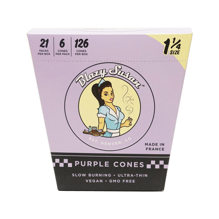 Blazy Susan Purple 1 1/4" Size Cones - 21 Pack x 6 Per Pack (126 Cones per Box)