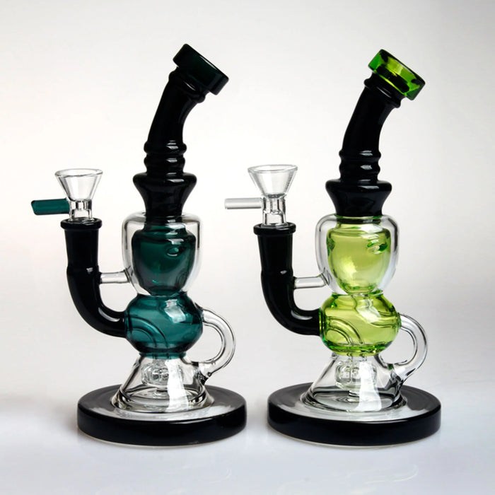 8" Dab Rig Recycler Glass Water Pipe