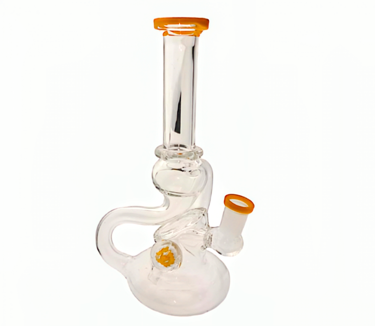 8" Flower Implosion Recycler Rig - Glass Water Pipe