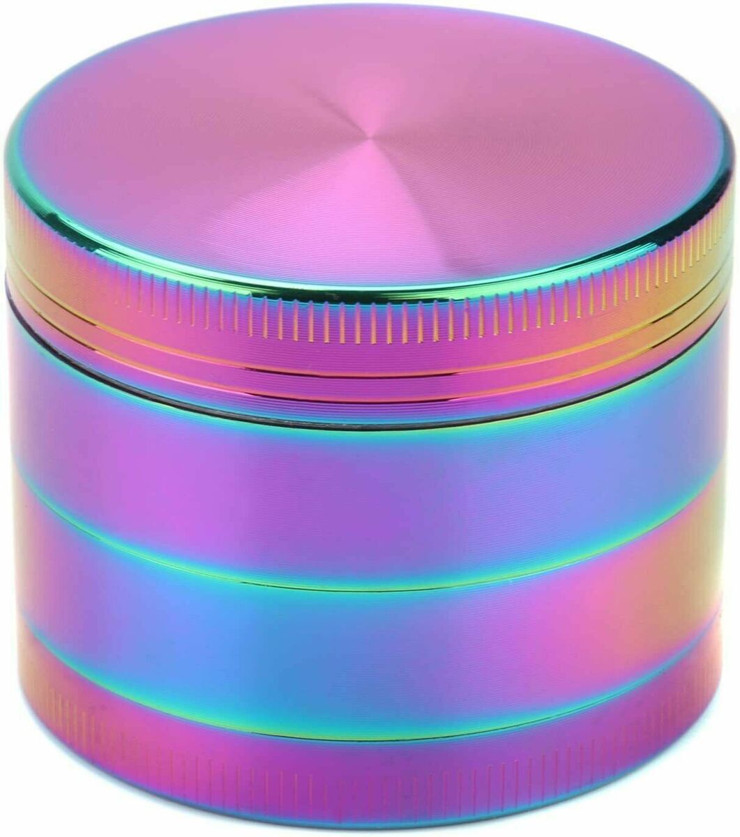 Rainbow Anodized Zinc 4 Part Herb Grinder