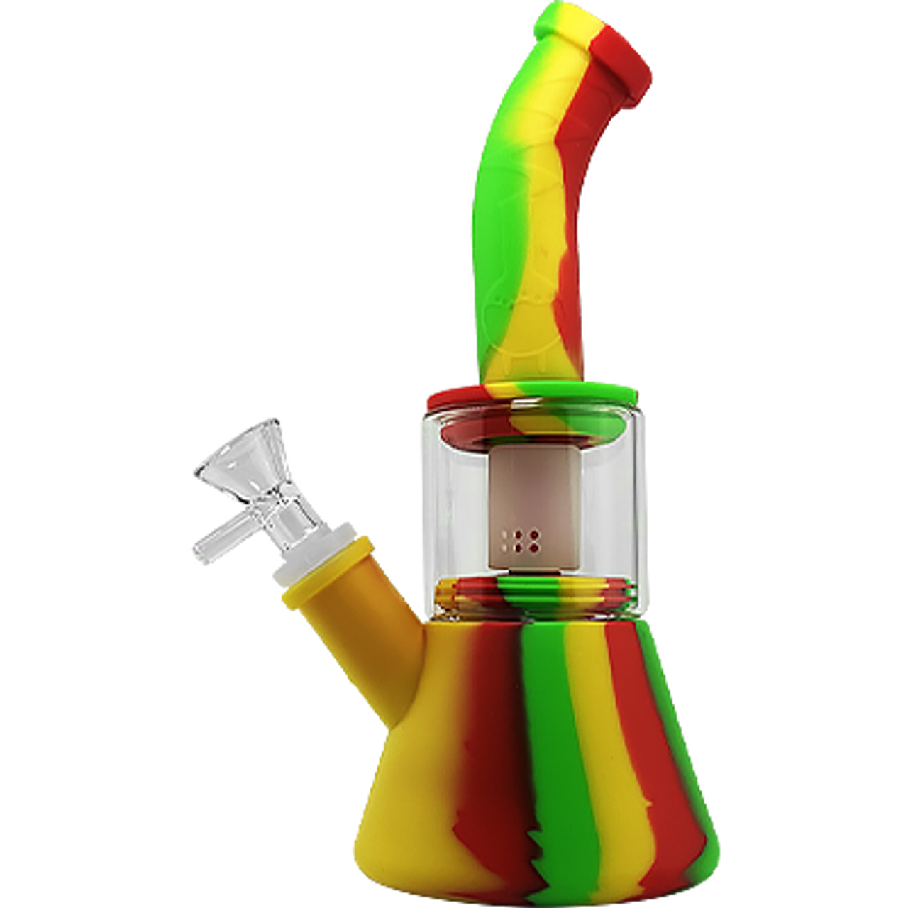 9" Beaker Perc Silicone & Glass Water Pipe